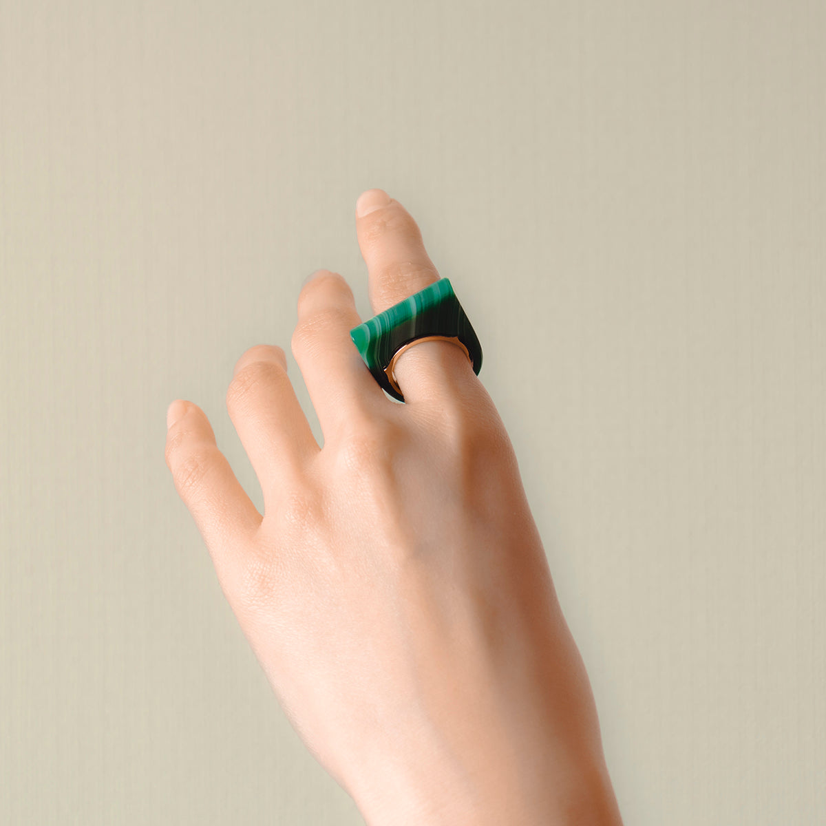Green Agate Ring #03