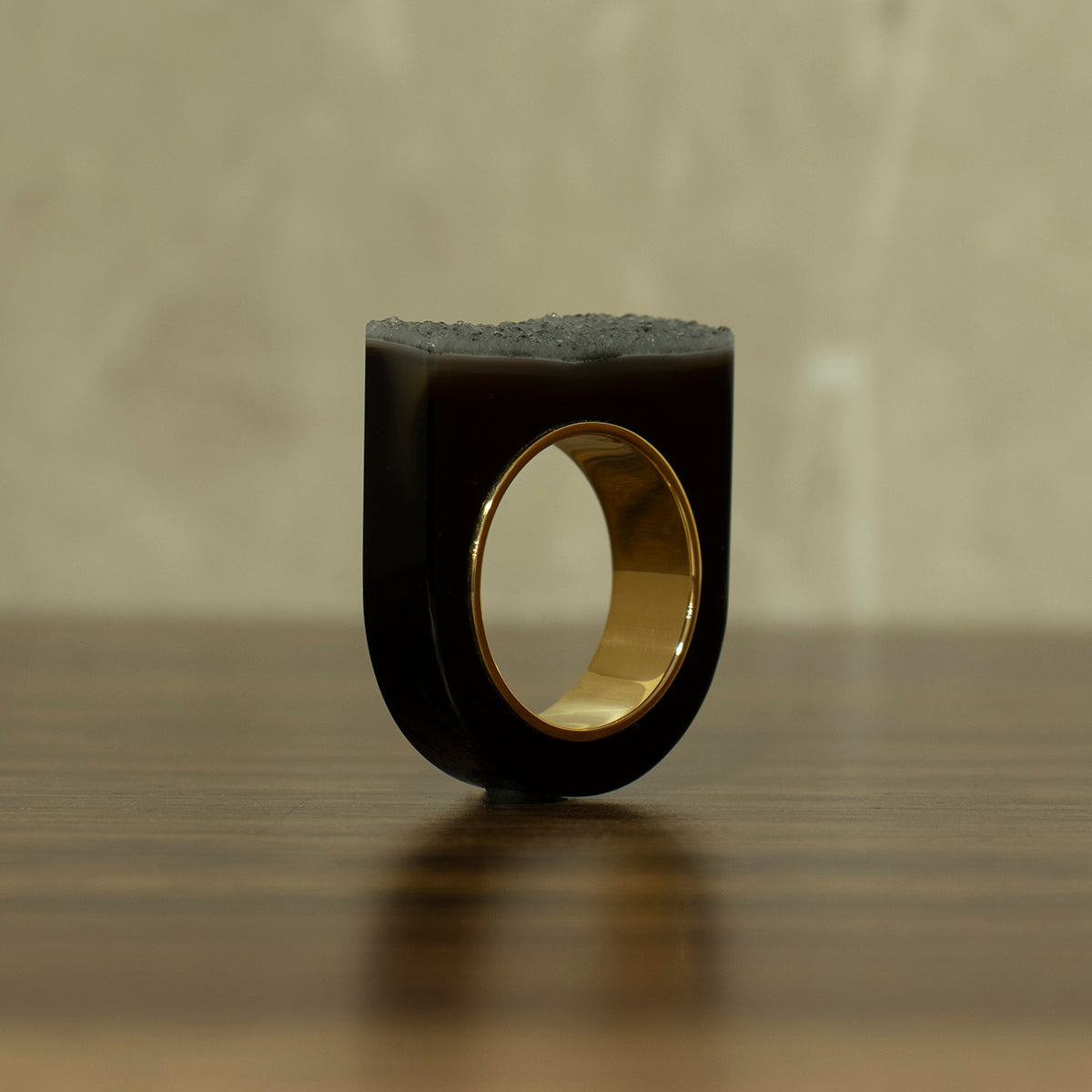 Crystal Onyx Ring #04