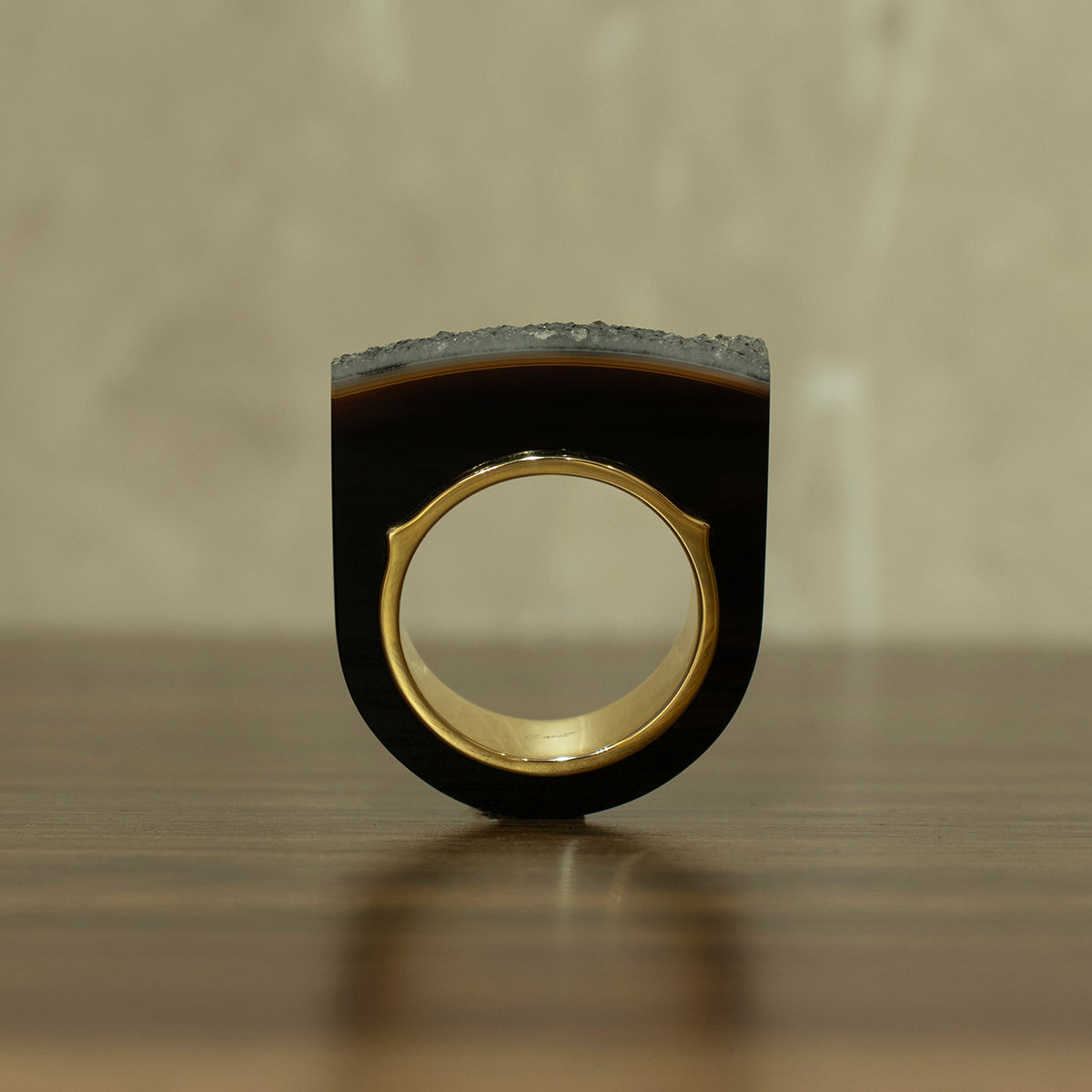 Crystal Onyx Ring #05