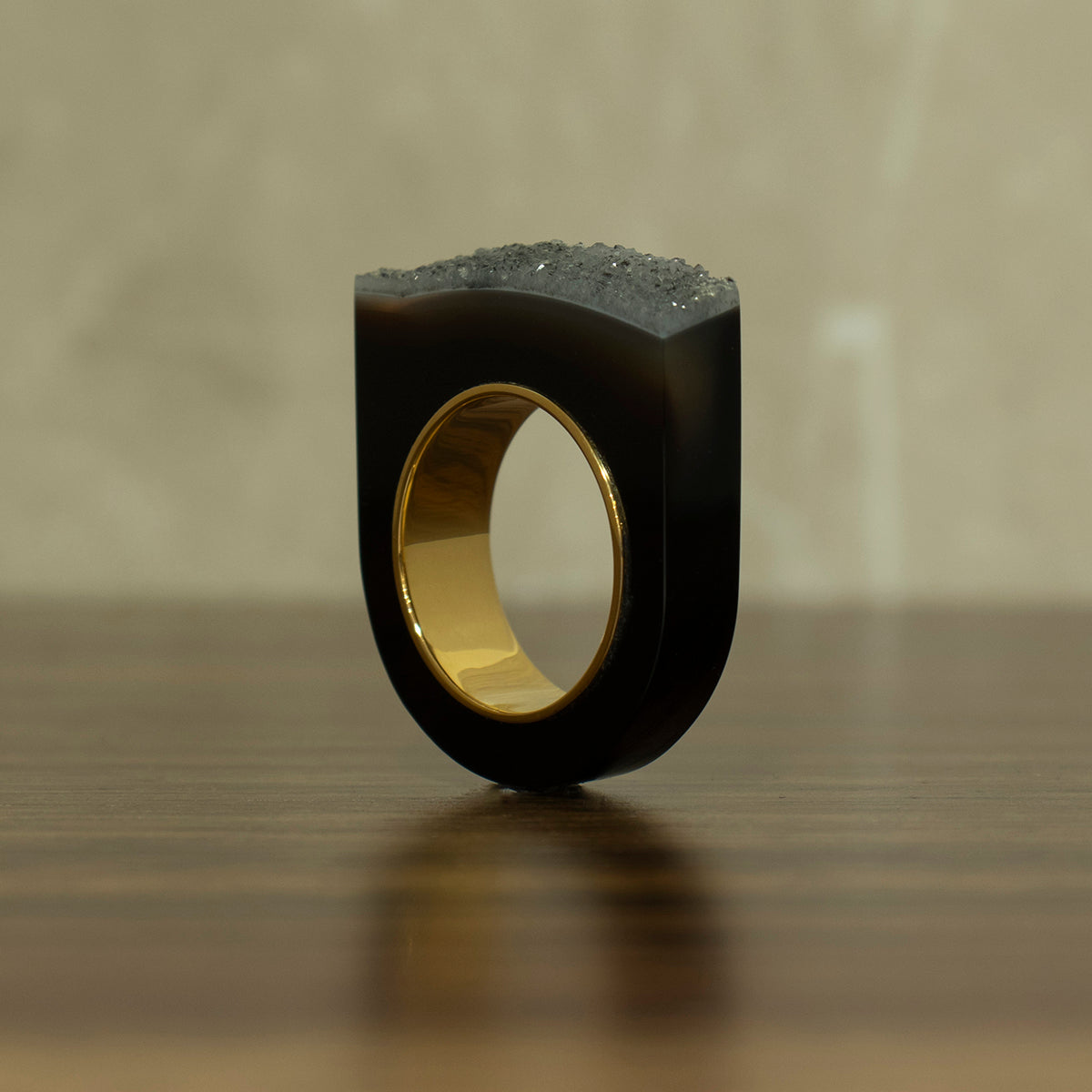 Crystal Onyx Ring #05