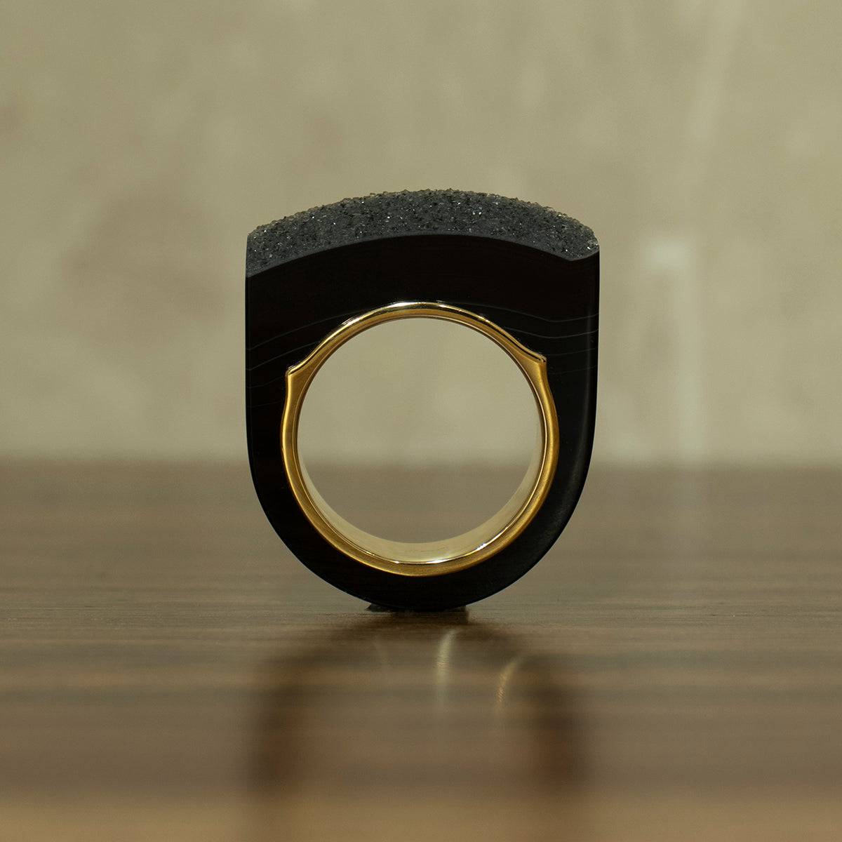 Crystal Onyx Ring #06