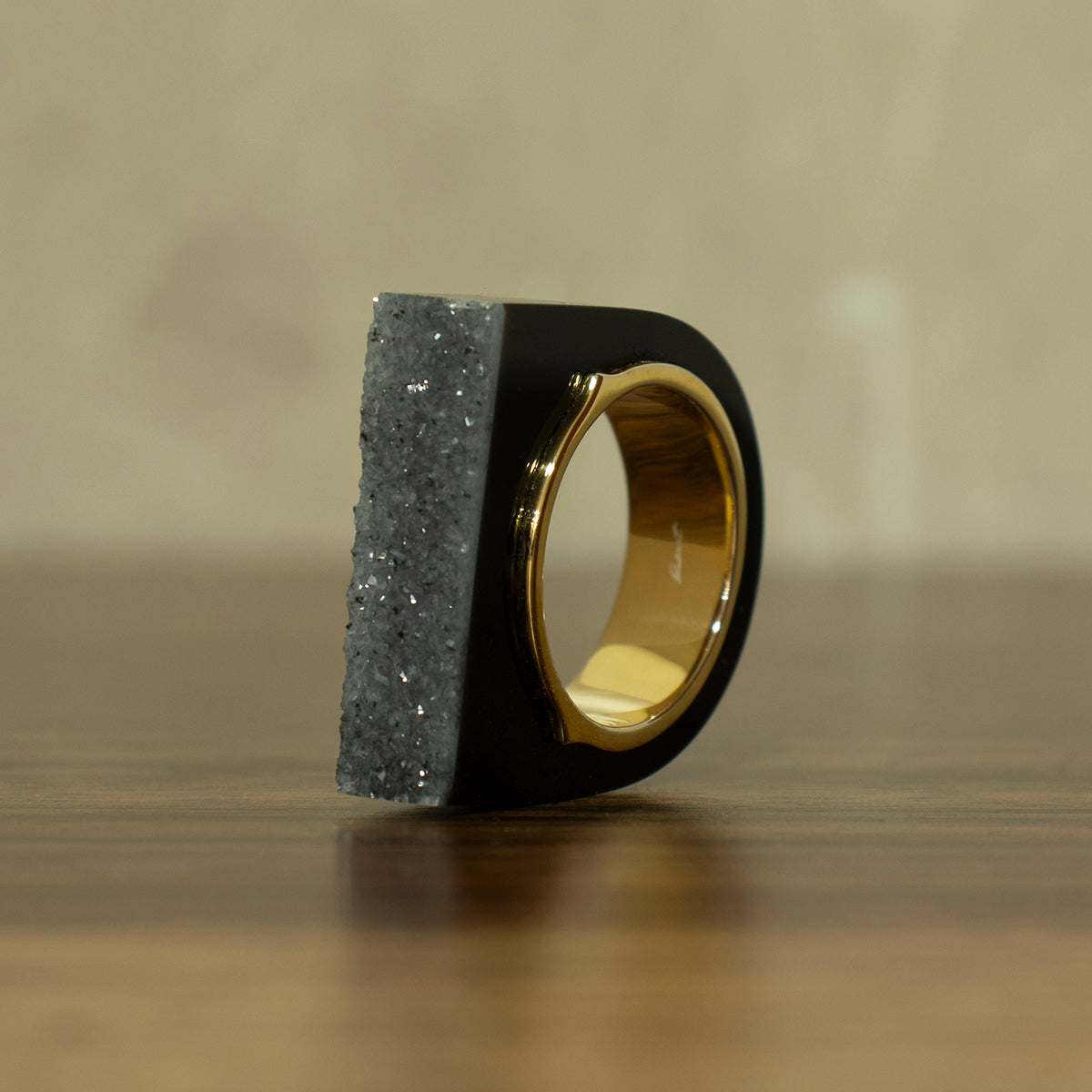 Crystal Onyx Ring #07