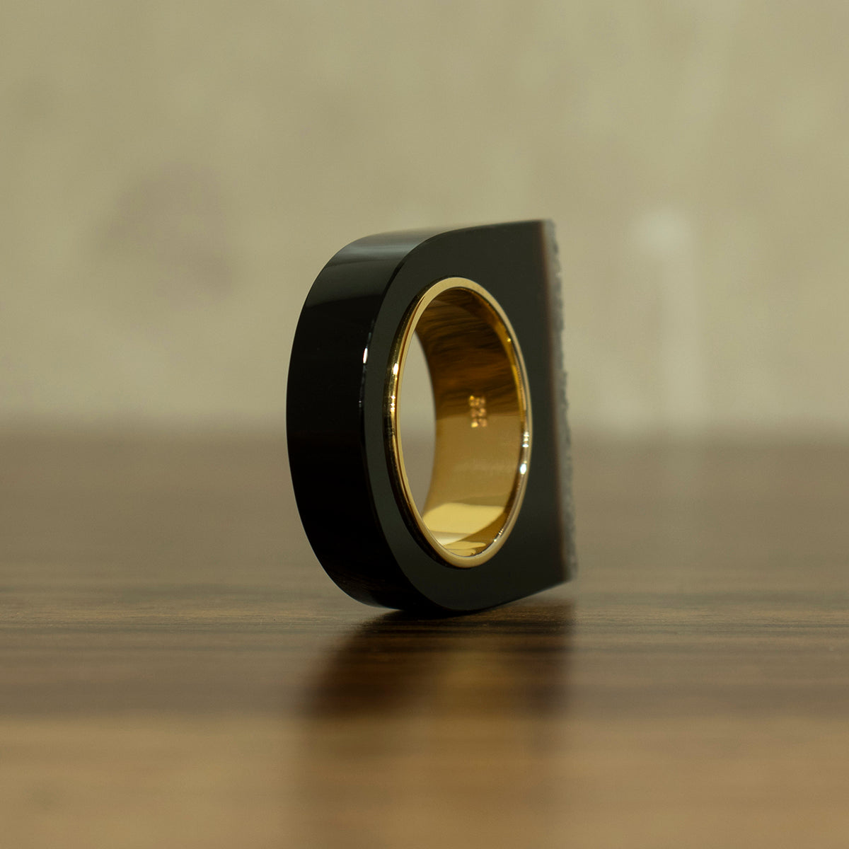 Crystal Onyx Ring #07