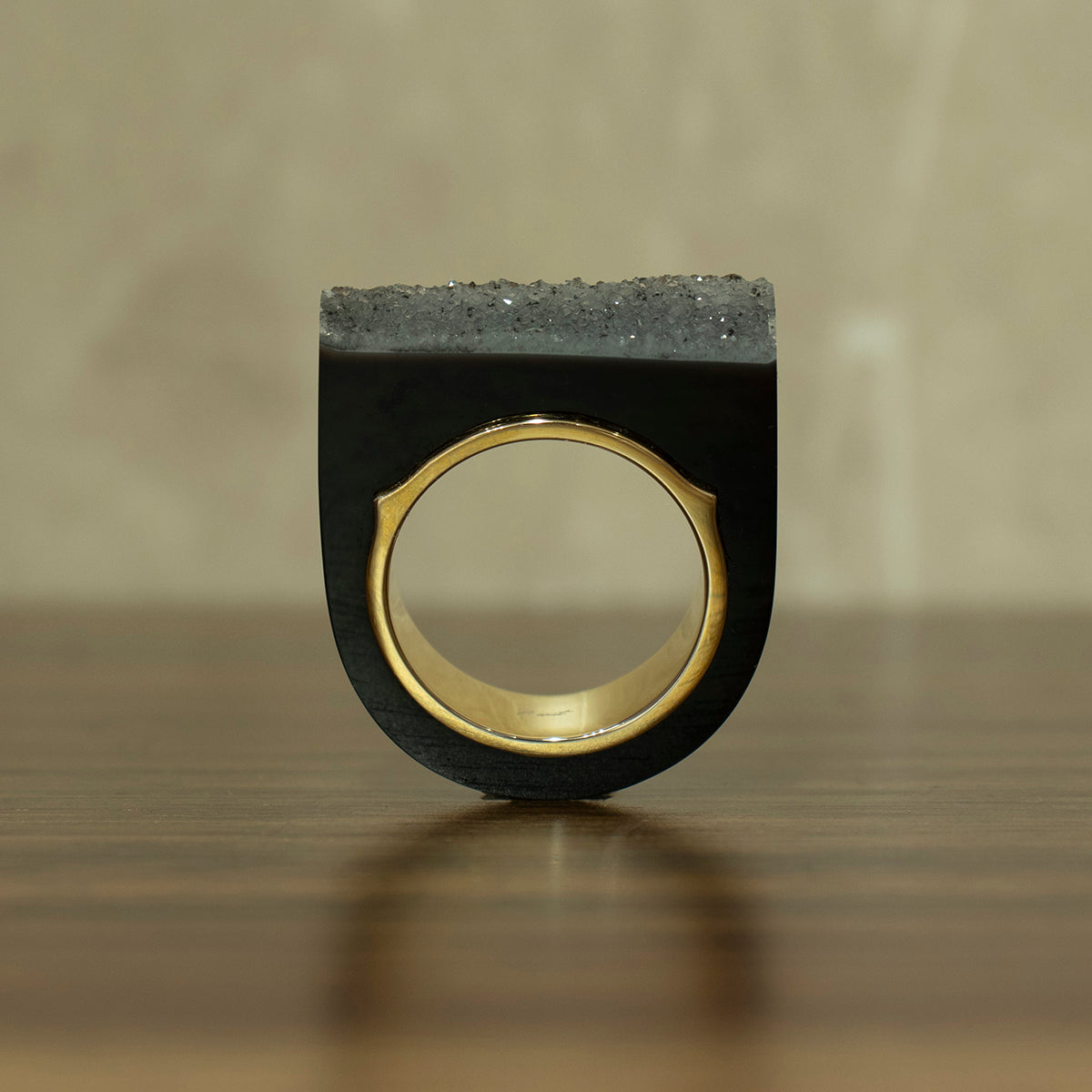 Crystal Onyx Ring #07