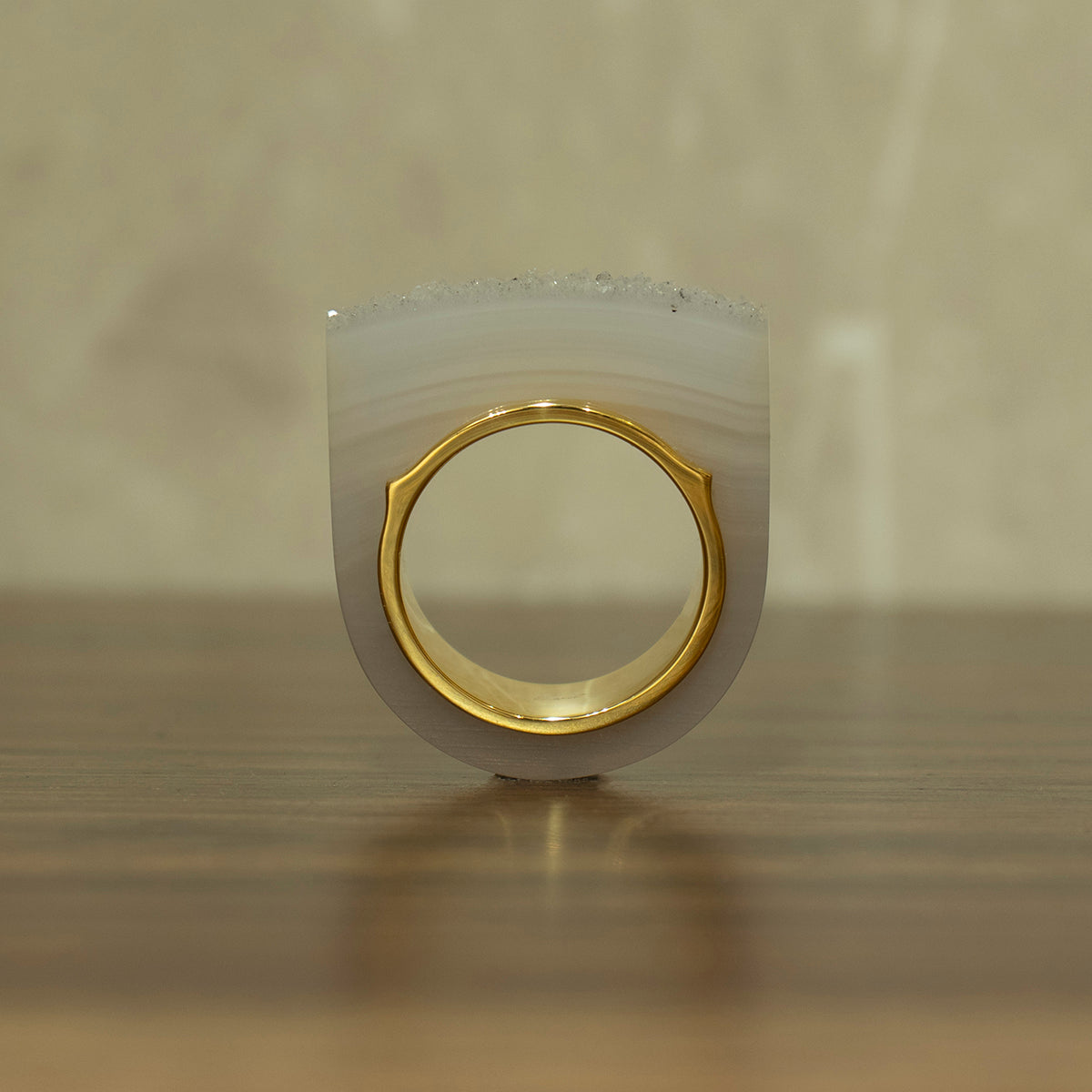 Crystal agate Ring #02