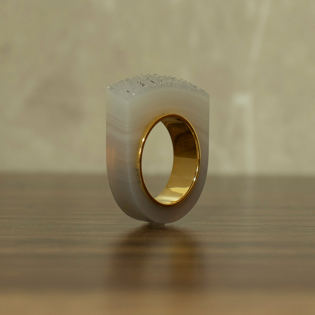 Crystal agate Ring #02