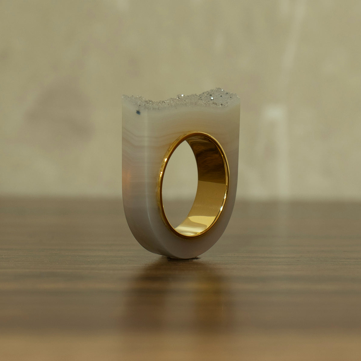 Crystal agate Ring #04