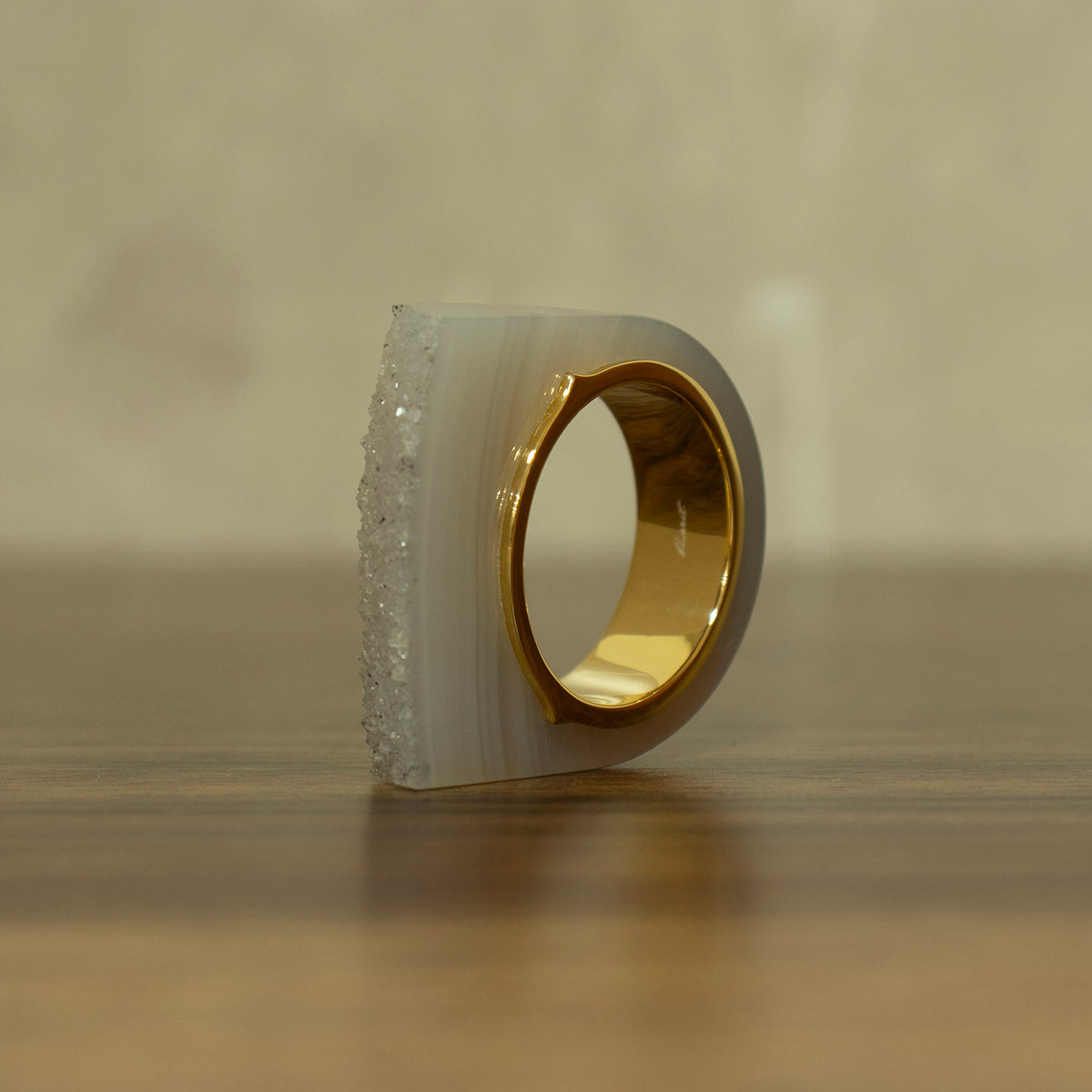 Crystal agate Ring #07