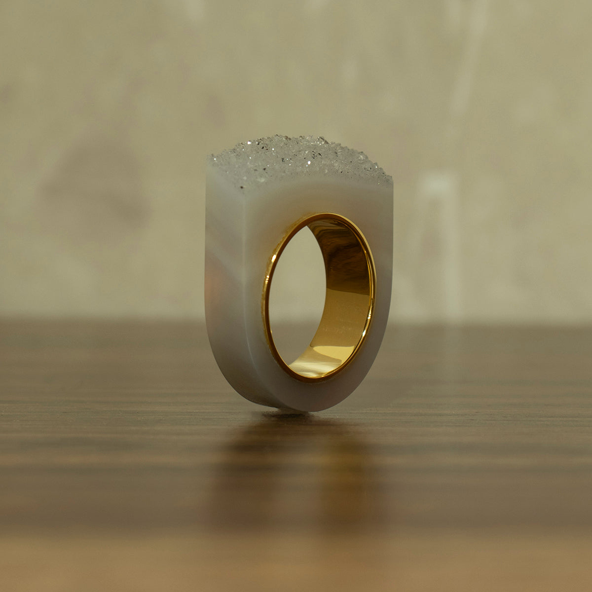 Crystal agate Ring #07