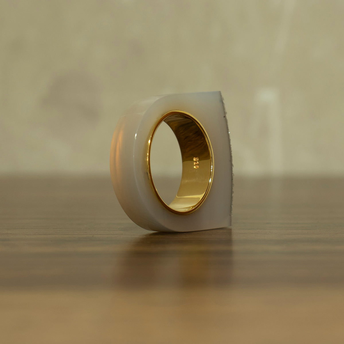 Crystal agate Ring #08