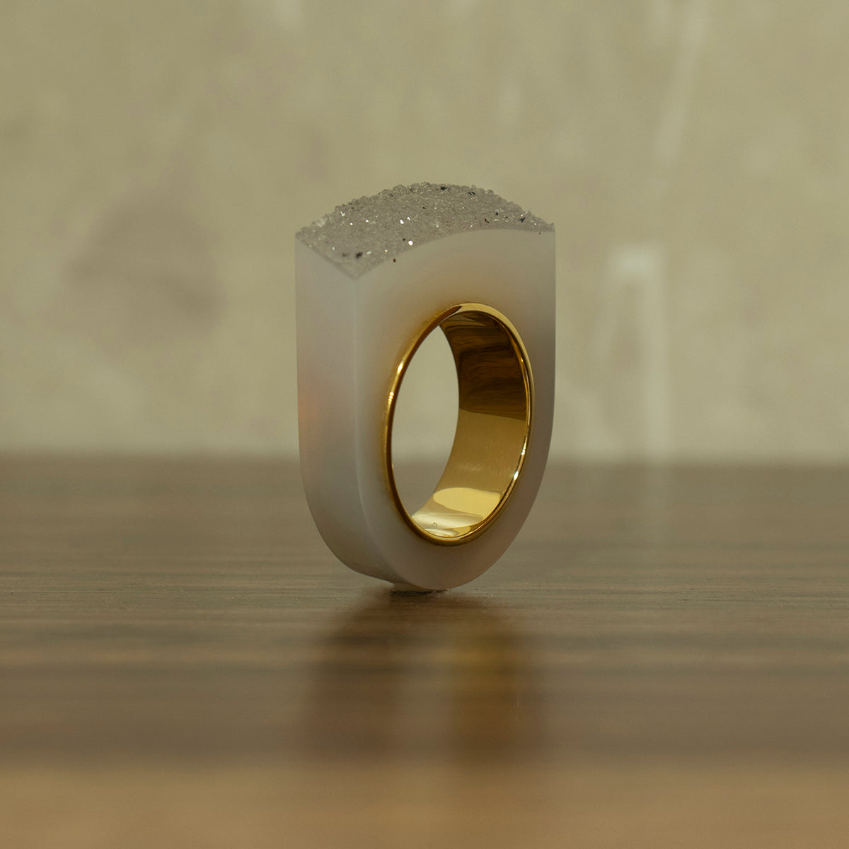 Crystal agate Ring #08