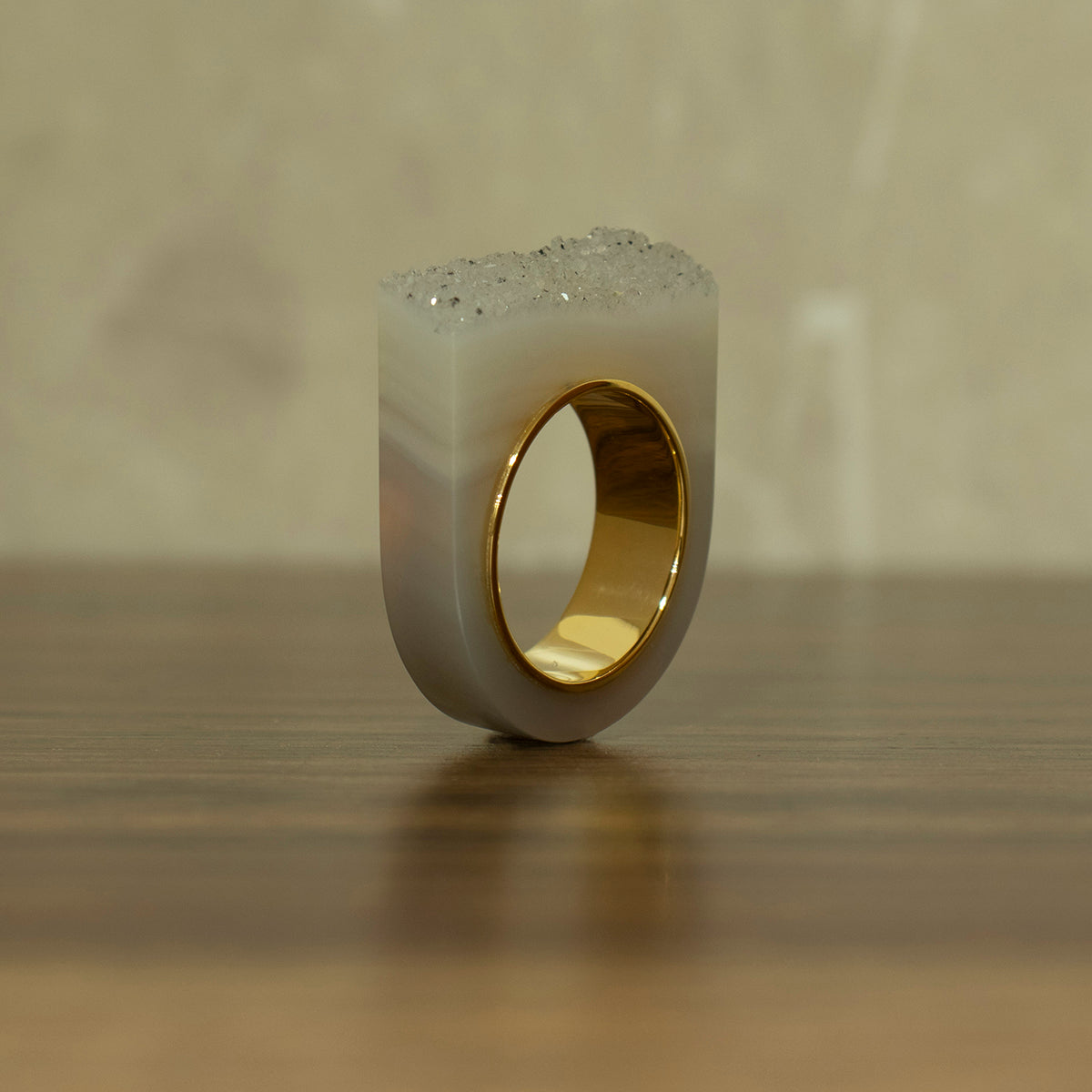 Crystal agate Ring #09