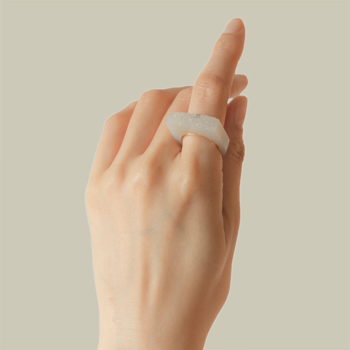 Crystal agate Ring #02