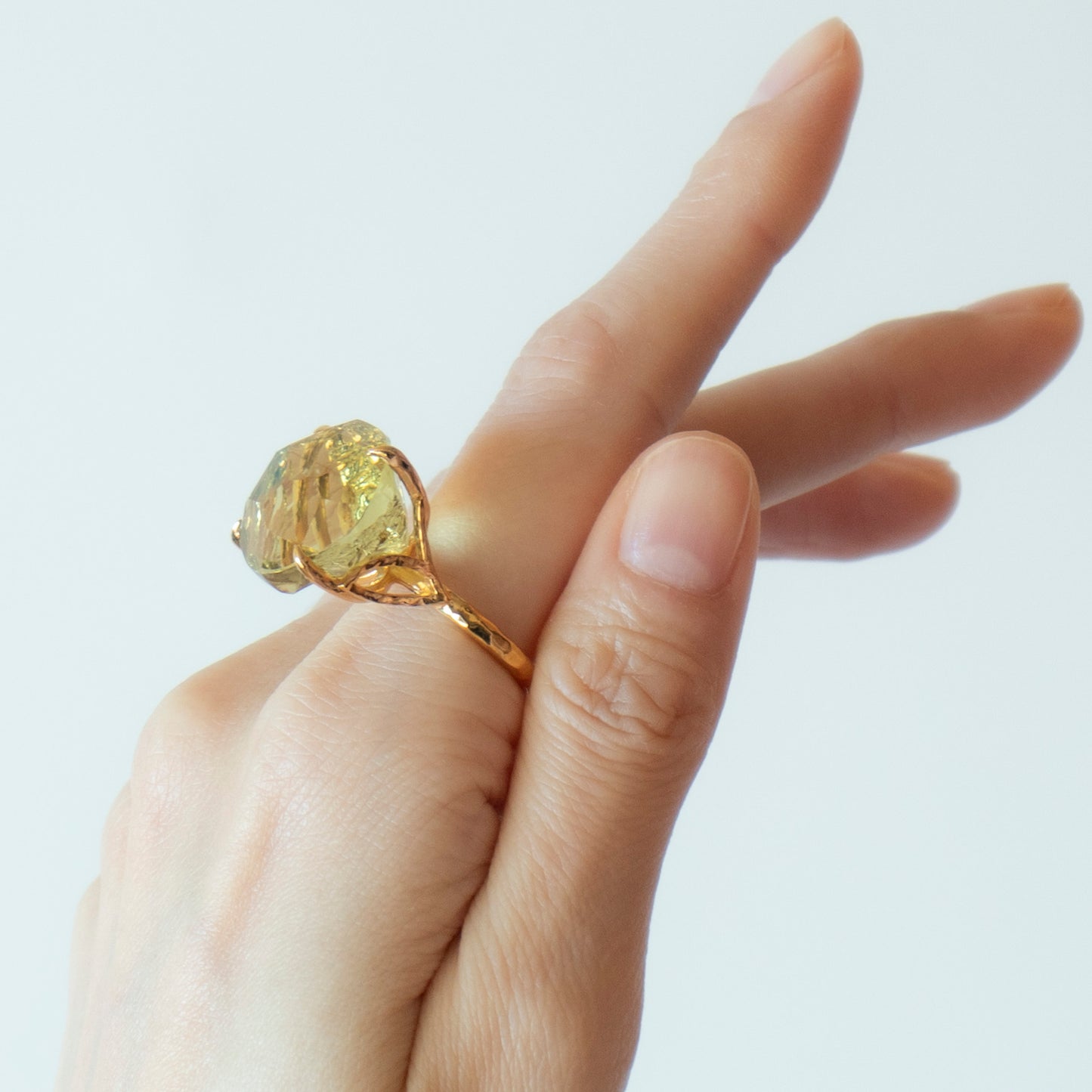 Kakkomi Ring _  Lemon Quartz _ Round