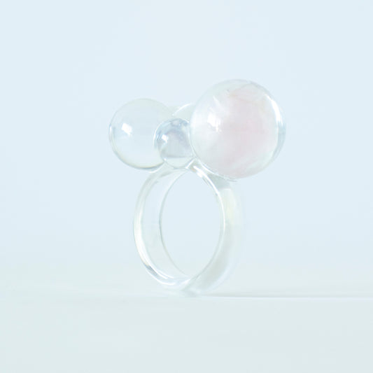 Cell Ring _ Rose Quartz