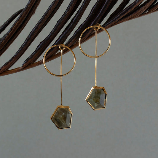 Labradorite Pierce _ Polygon #02