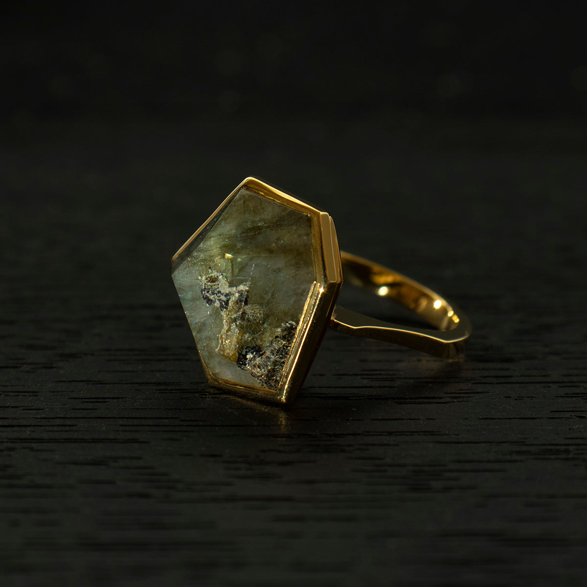 Labradorite Ring _ Polygon #03