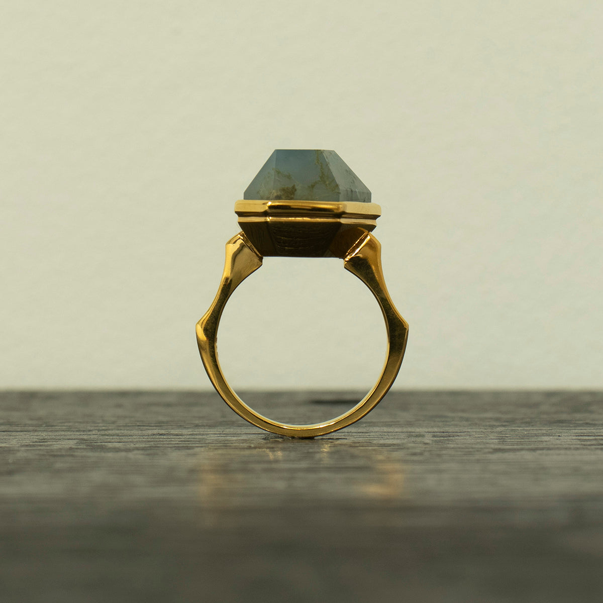 MossAgate Ring _ Polygon #05