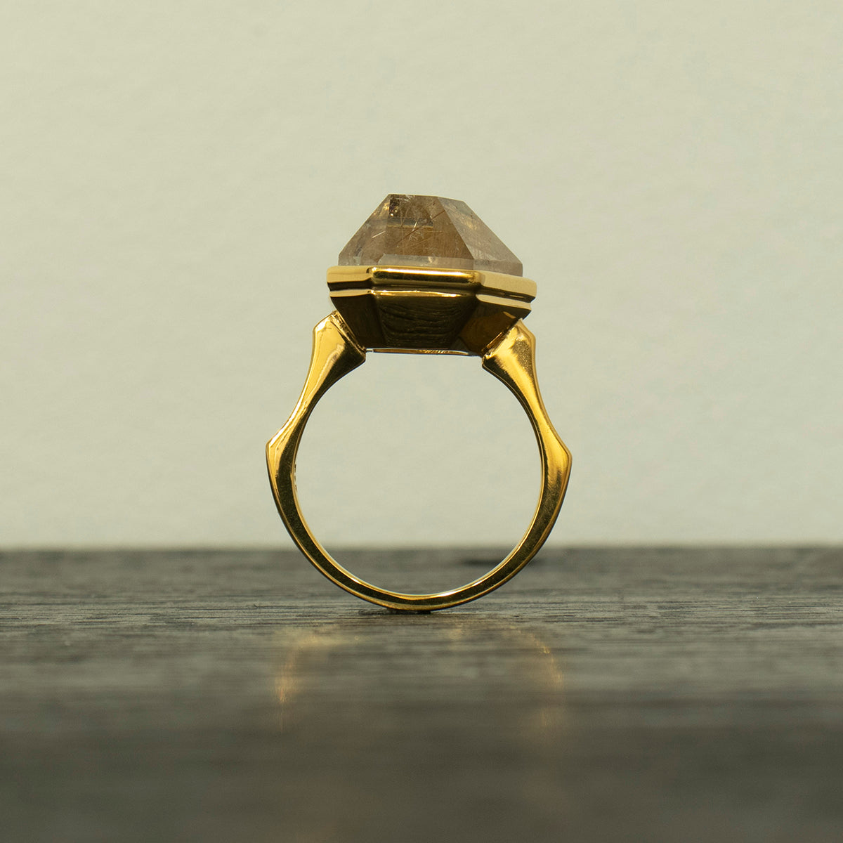 Rutile Quartz Ring _ Polygon #04