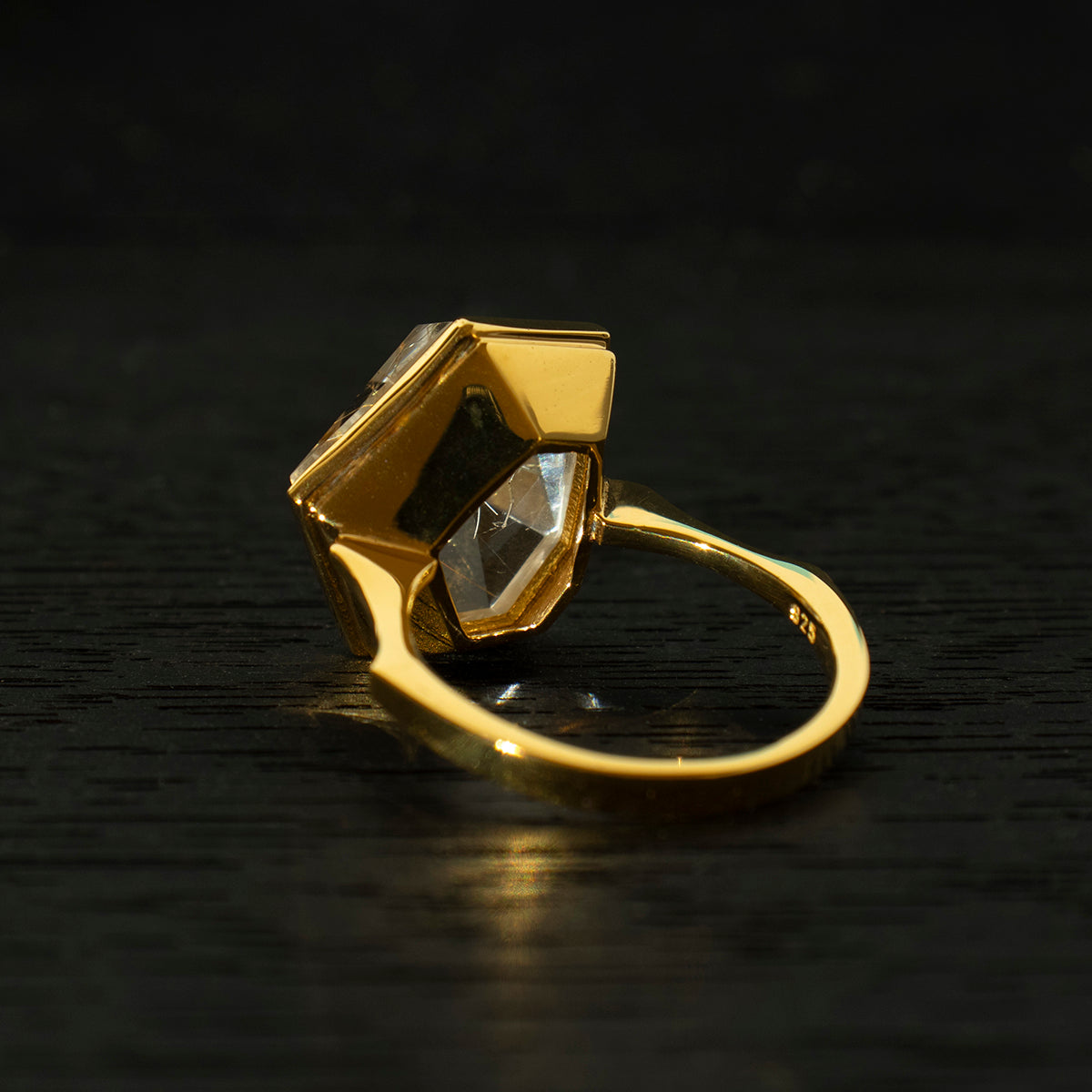 Rutile Quartz Ring _ Polygon #05