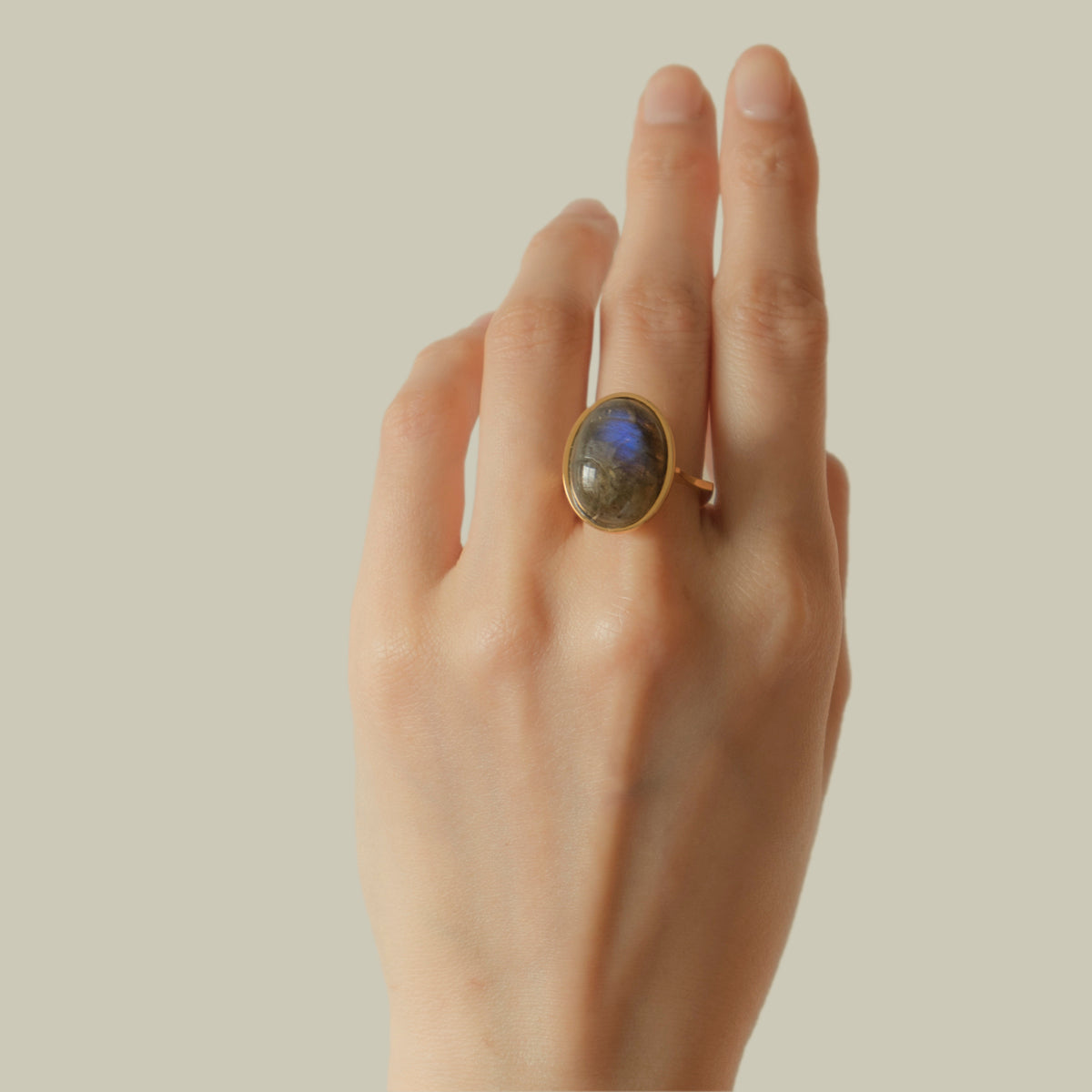 Labradorite Ring _ Dome #01