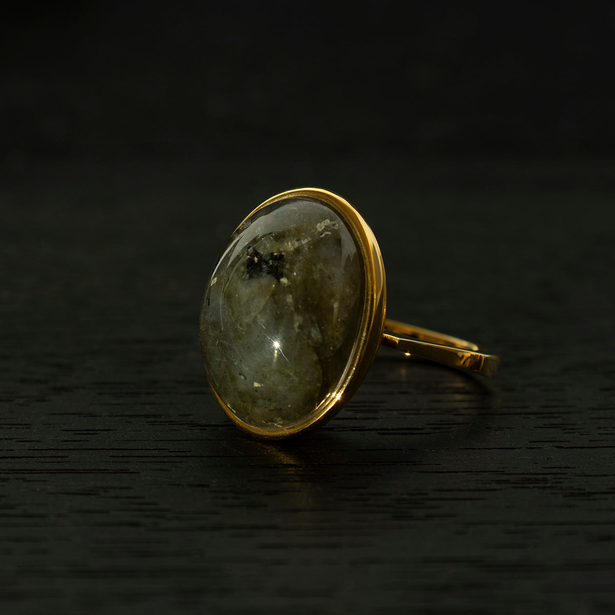 Labradorite Ring _ Dome #01