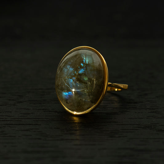 Labradorite Ring _ Dome #04