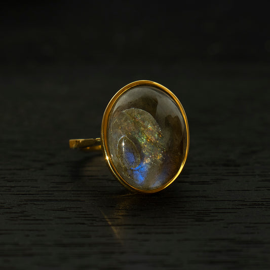 Labradorite Ring _ Dome #05