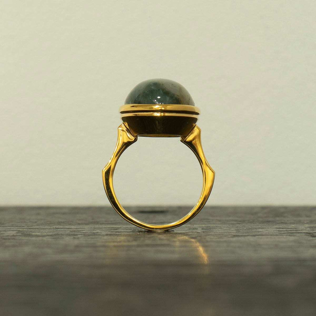 MossAgate Ring _ Dome #01