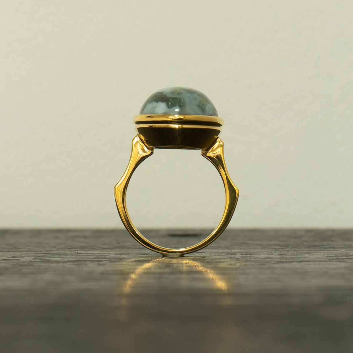 MossAgate Ring _ Dome #02