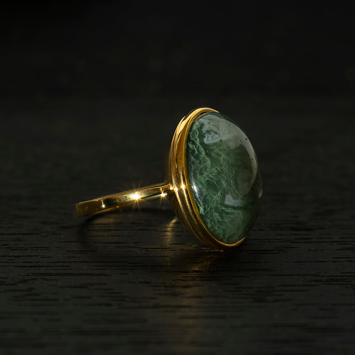 MossAgate Ring _ Dome #03