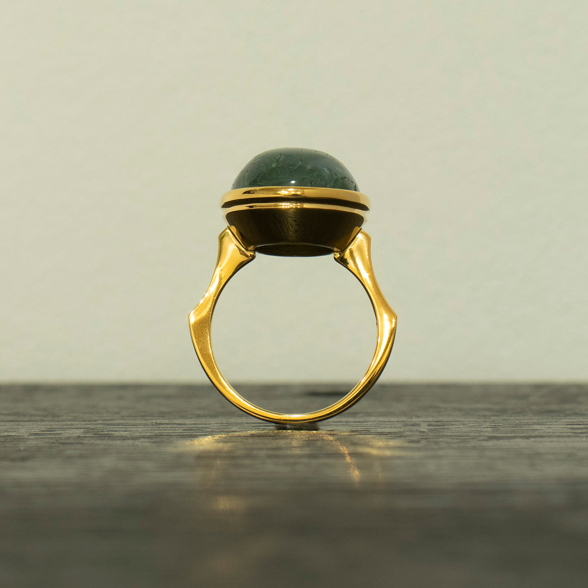 MossAgate Ring _ Dome #04