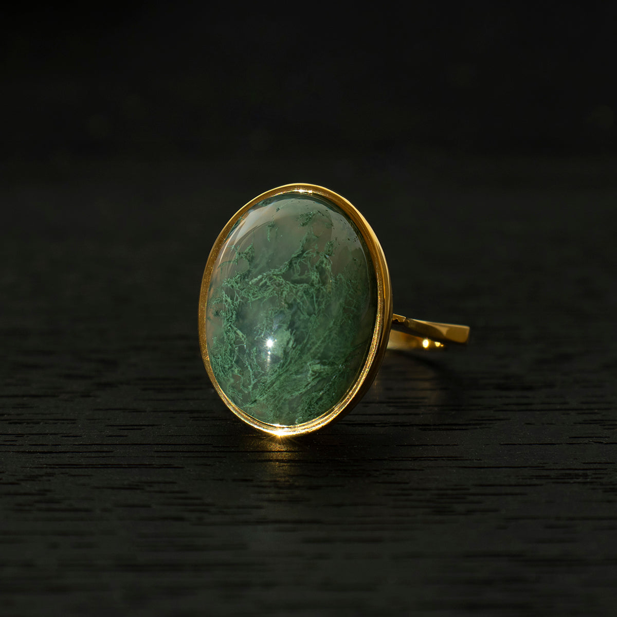 MossAgate Ring _ Dome #04