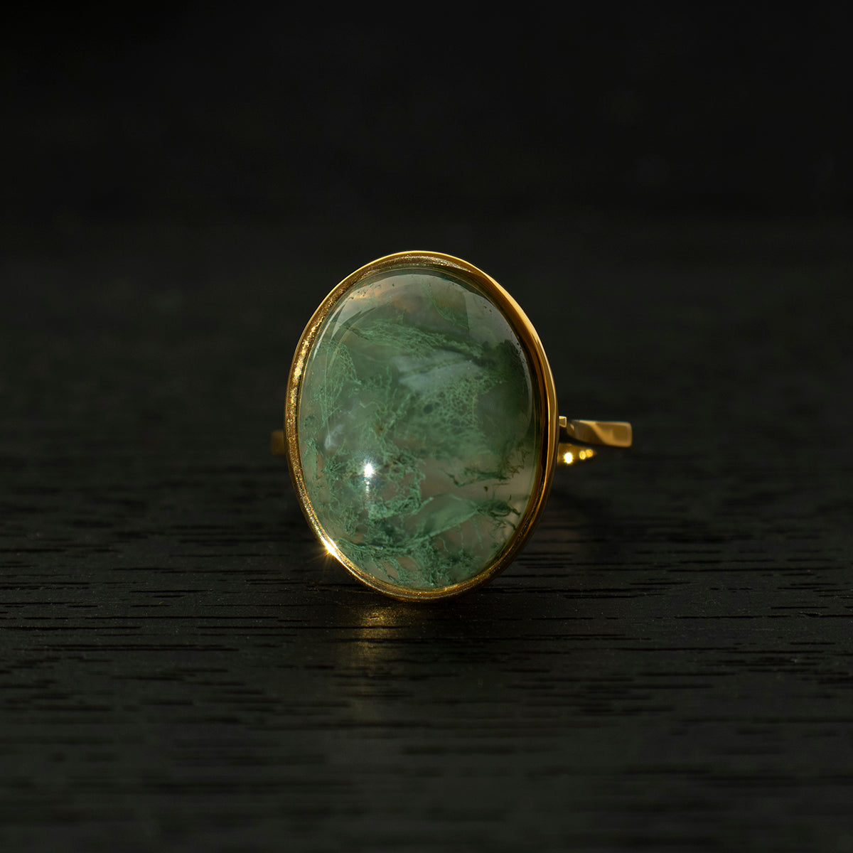 MossAgate Ring _ Dome #05