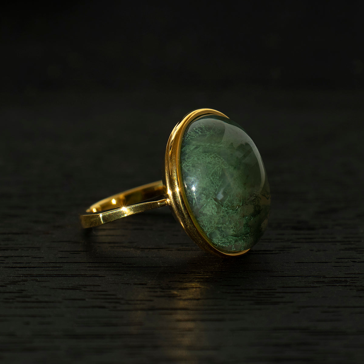 MossAgate Ring _ Dome #05