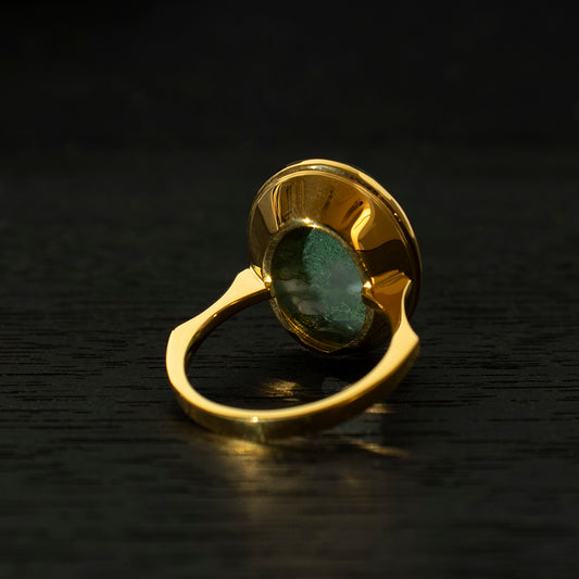 MossAgate Ring _ Dome #05