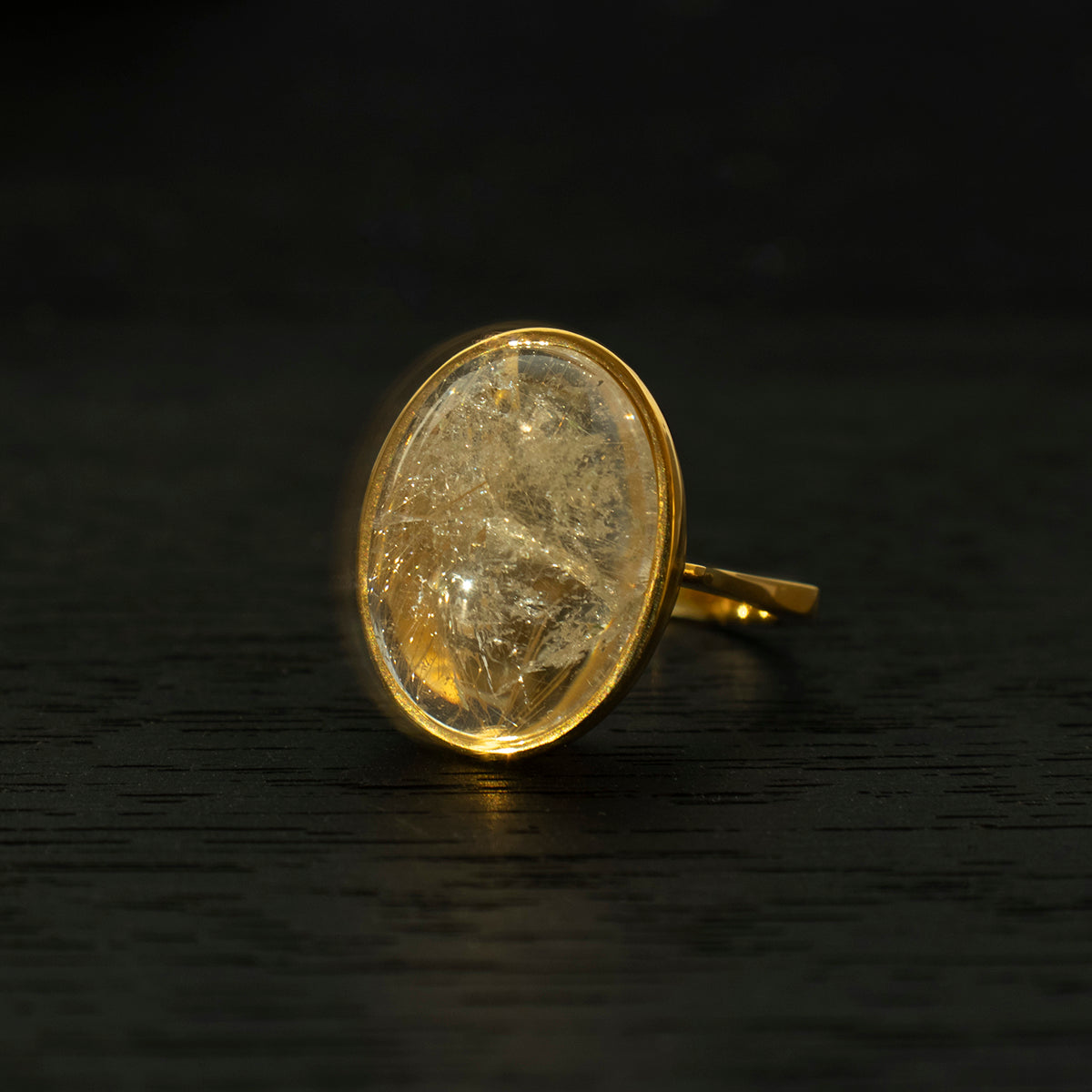 Rutile Quartz Ring _ Dome #02