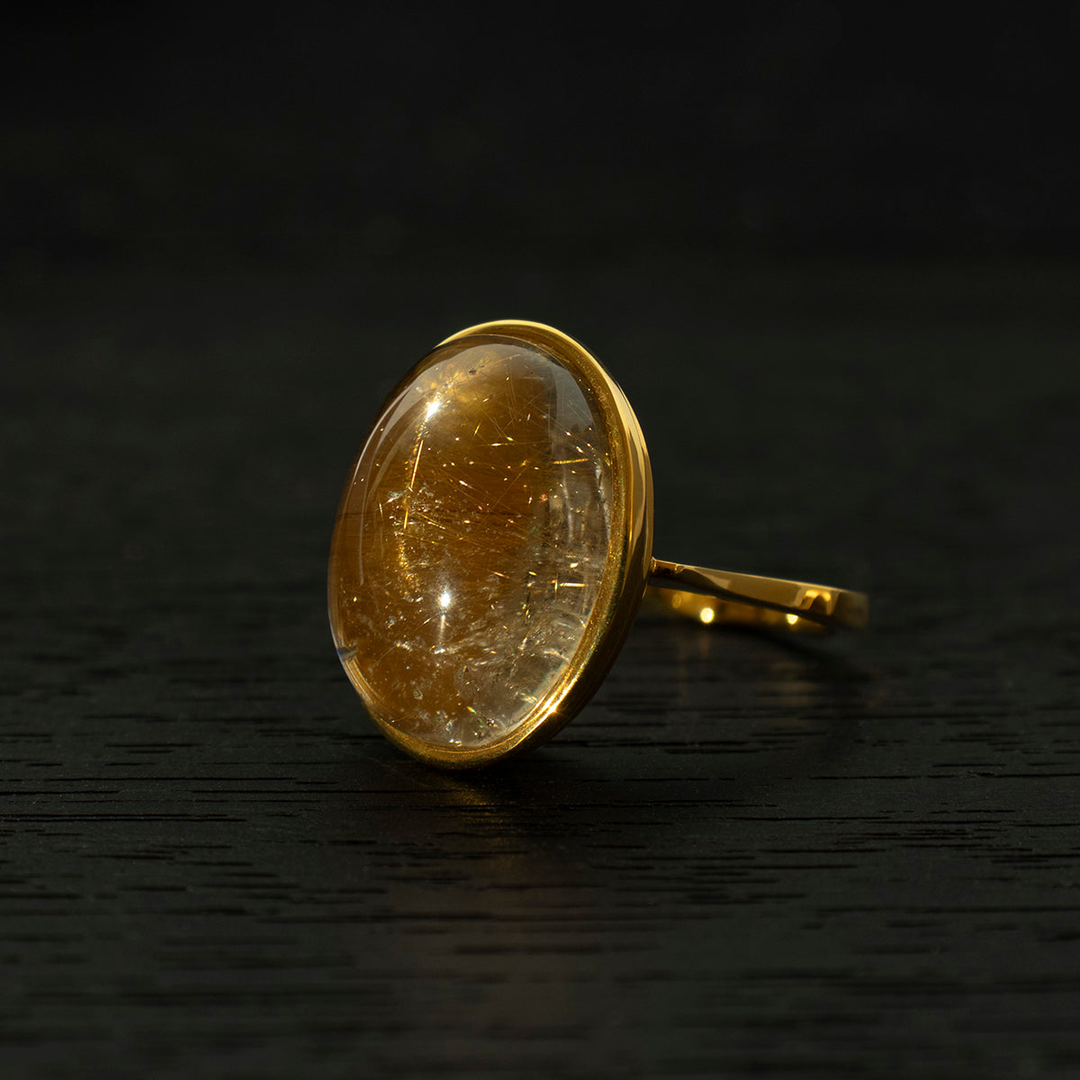 Rutile Quartz Ring _ Dome #03