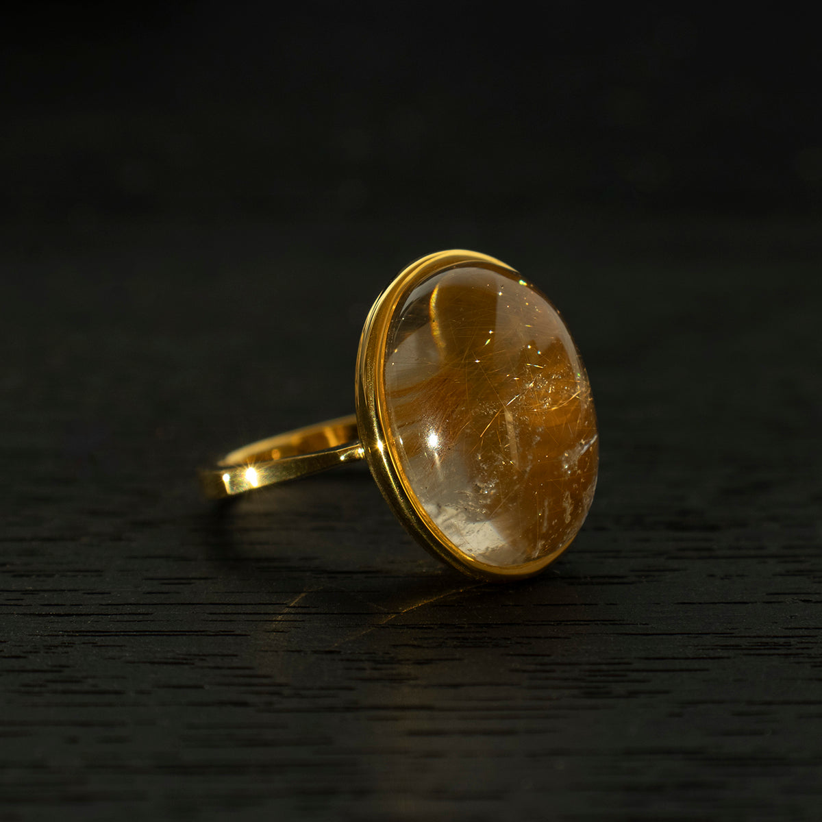 Rutile Quartz Ring _ Dome #03