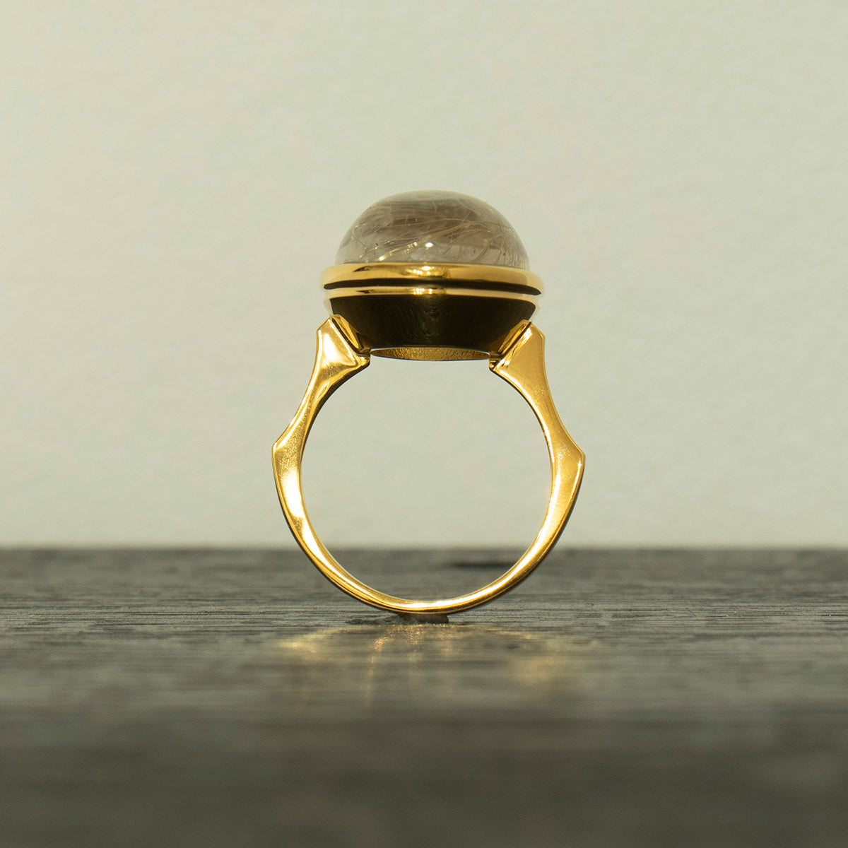 Rutile Quartz Ring _ Dome #04