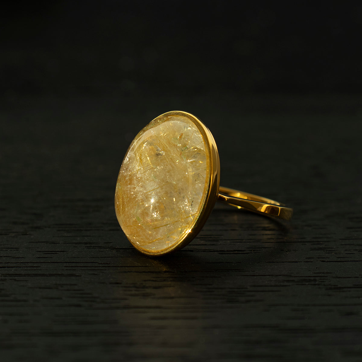 Rutile Quartz Ring _ Dome #04