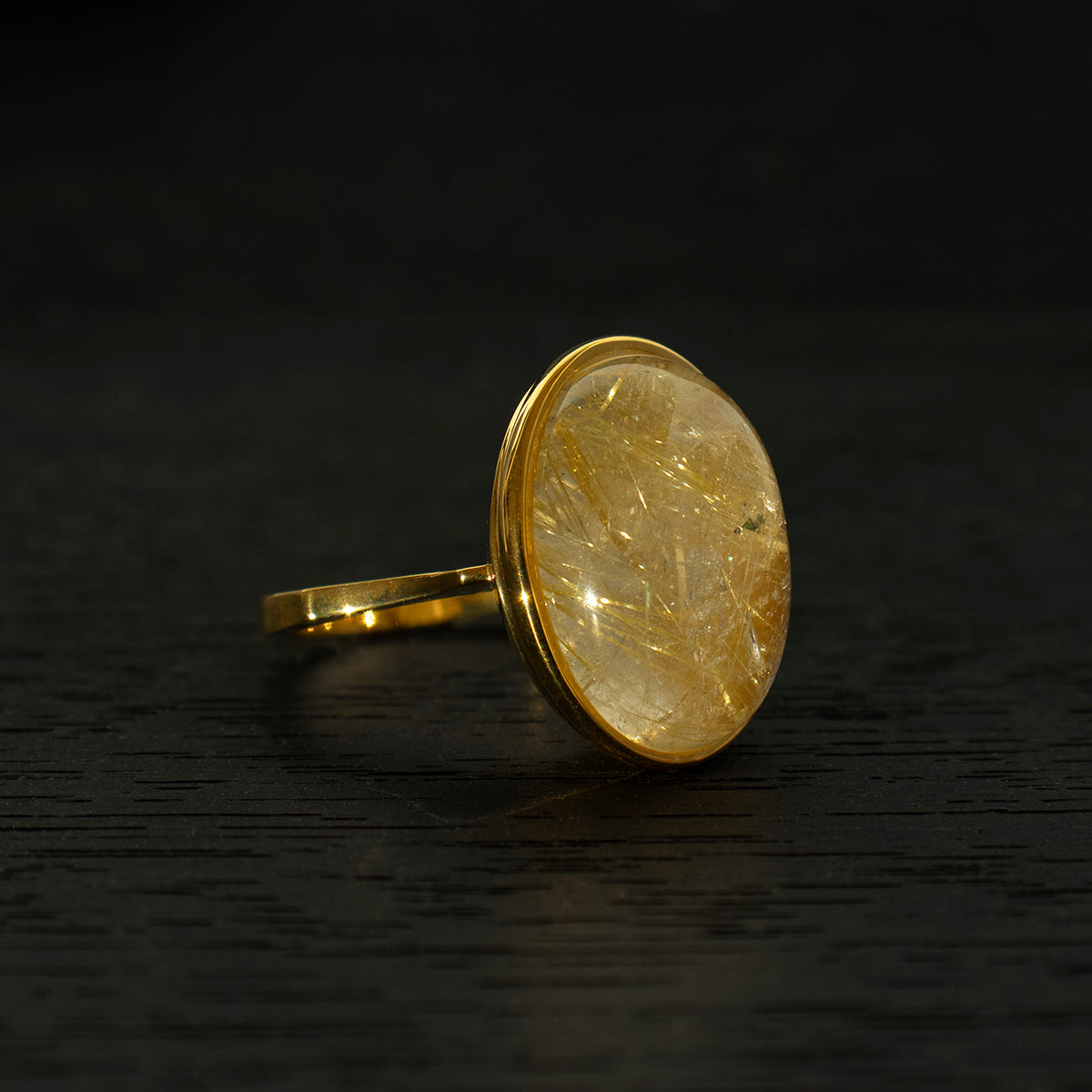 Rutile Quartz Ring _ Dome #04