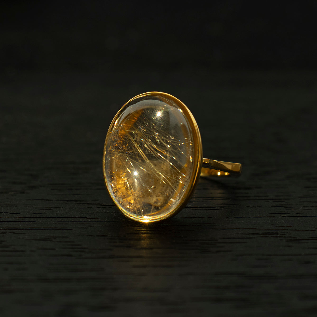 Rutile Quartz Ring _ Dome #05