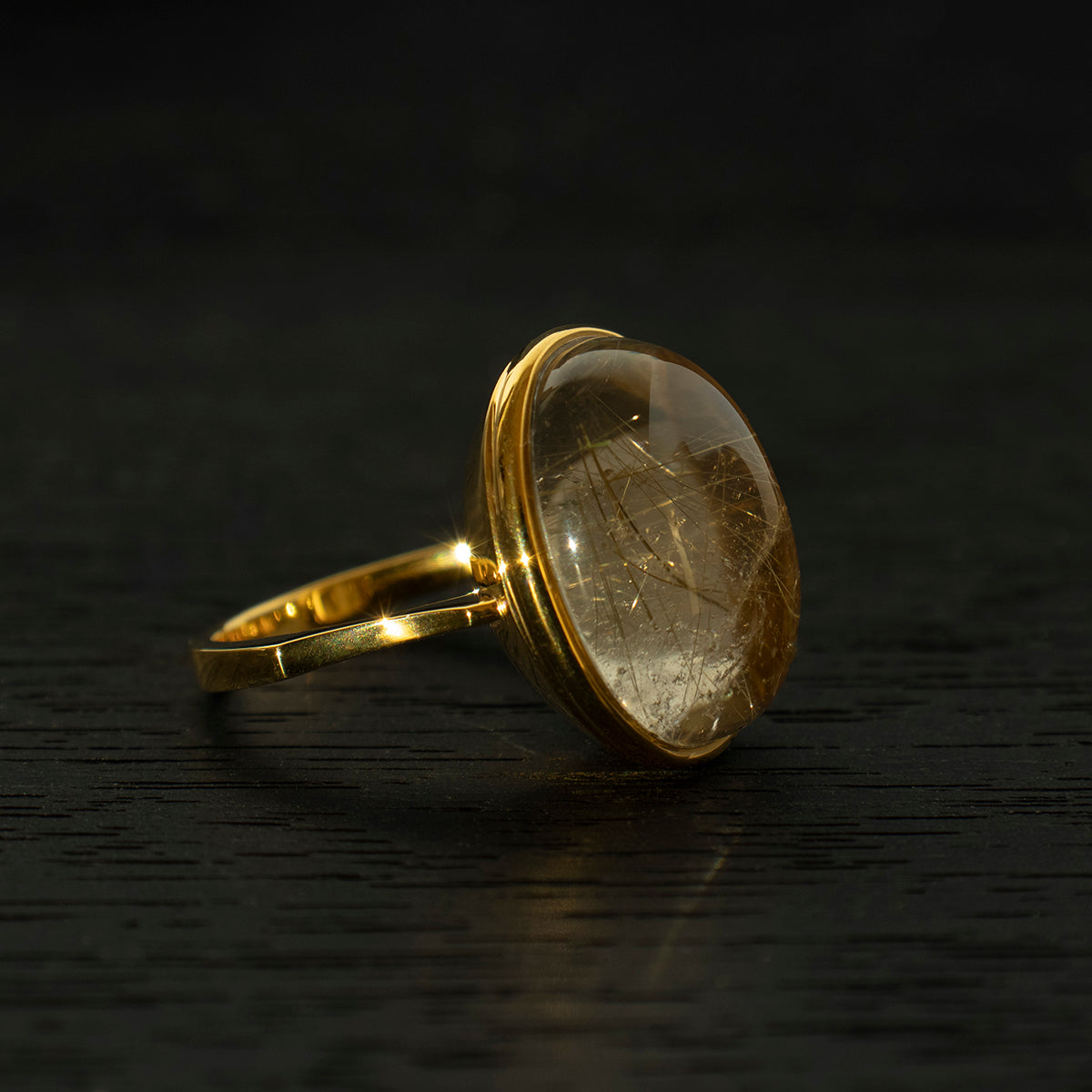 Rutile Quartz Ring _ Dome #05