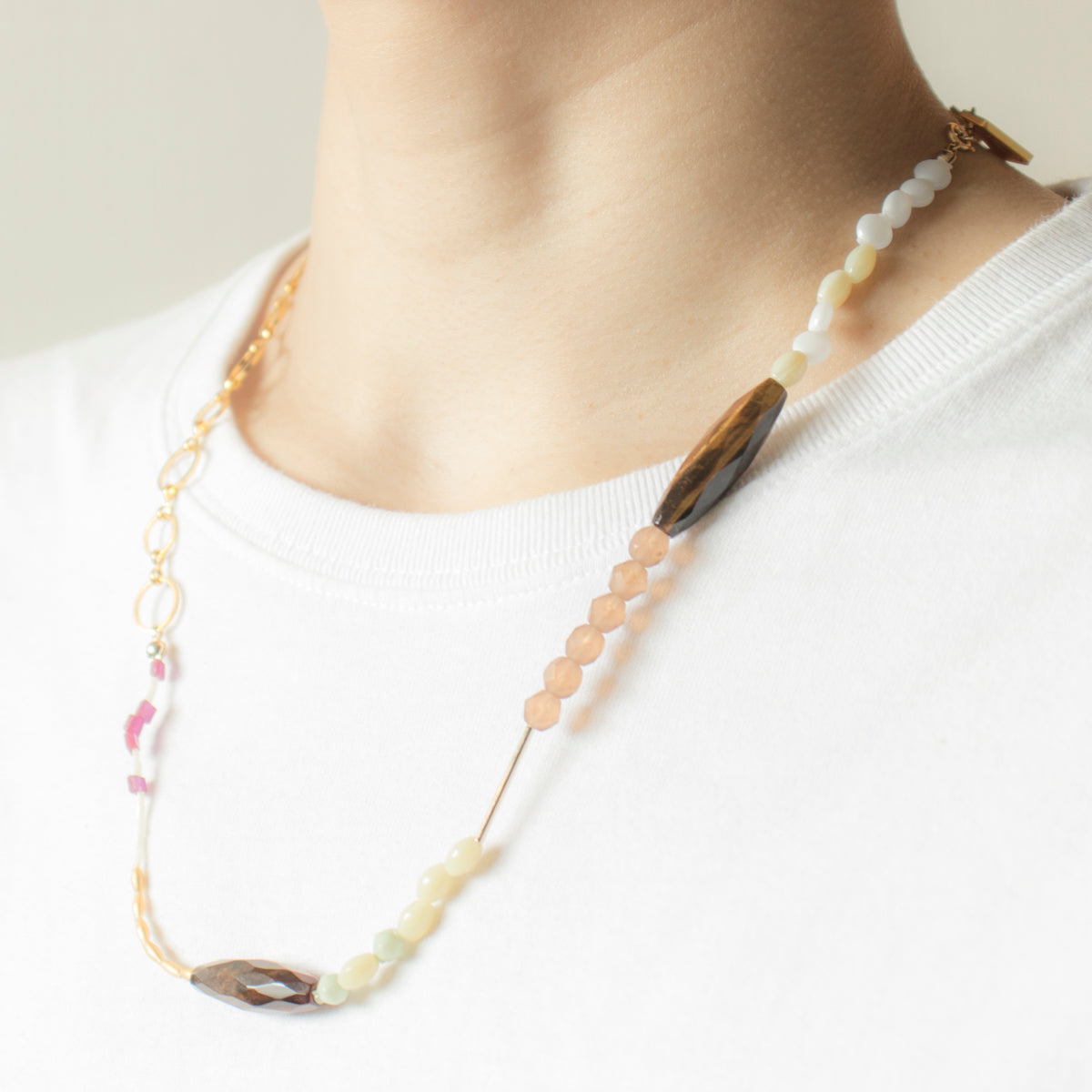 Crayon Necklace Long Brown